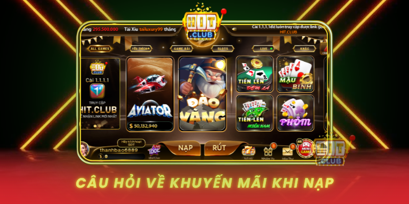 Cau Hoi Ve Khuyen Mai Khi Nap